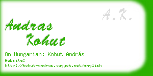 andras kohut business card